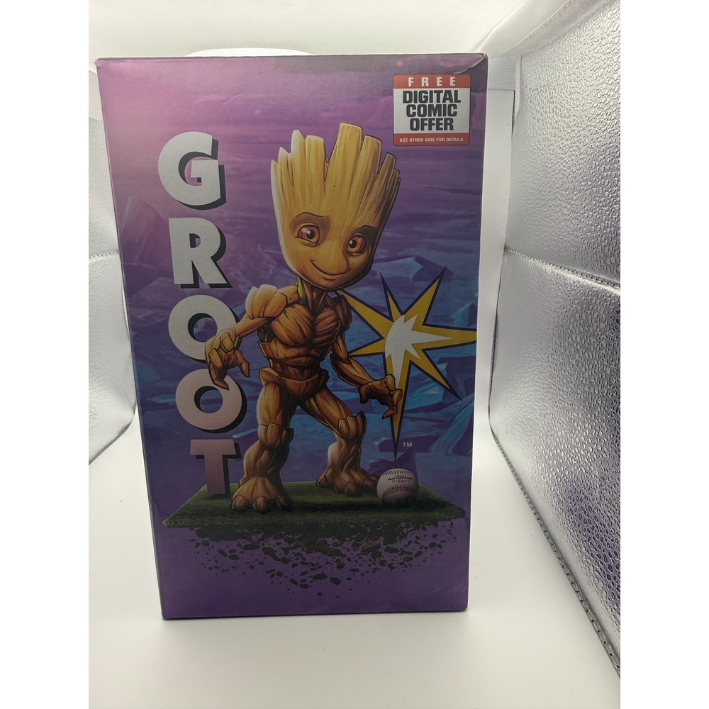 RARE! Marvel Groot Tampa Bay Rays Bobblehead  MLB Guardians of the Galaxy Figure